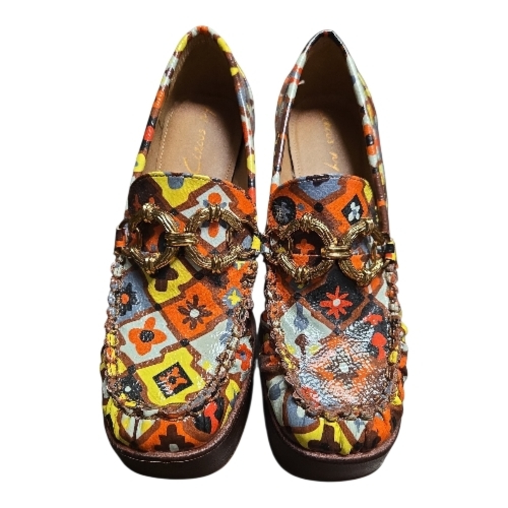 Vibrant Multicolor Patterned Loafers